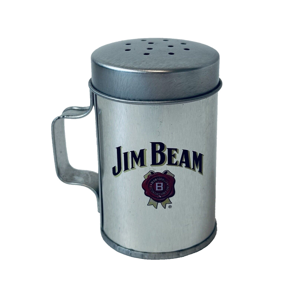 Jim Beam Collectible Spice Shaker 2021 BBQ Silver Grilling Barbecue Cook CLEAN